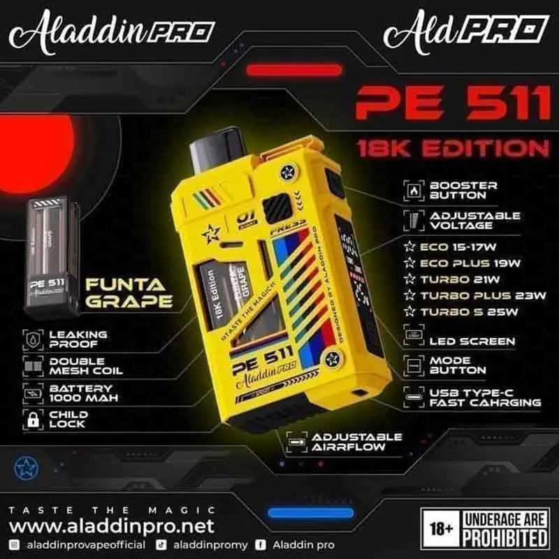 ALADDIN PRO PE511 OPE POD SYSTEM 50K SET & CATRIDGE