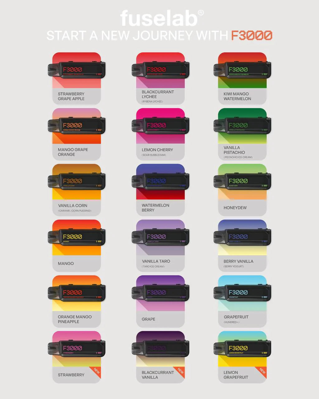 FUSELAB F3000 PRE-FILLED CARTRIDGES 3ML