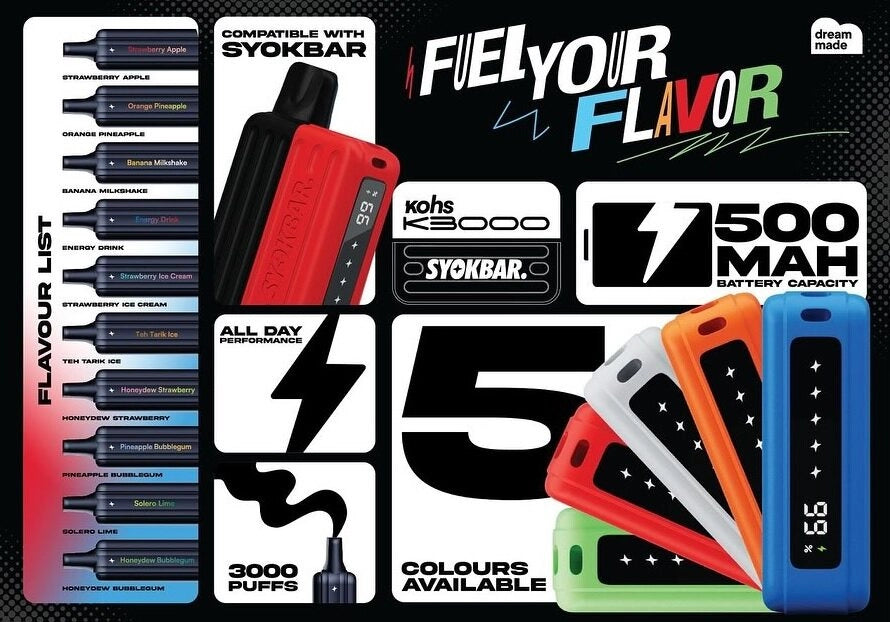 SYOKBAR & K3000 PRE-FILLED CATRIDGE